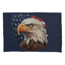 Funda De Cojín Bandera americana águila calva