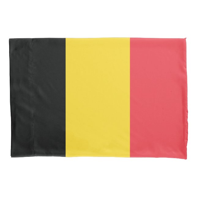 Funda De Cojín Bandera belga patriótica (Anverso)