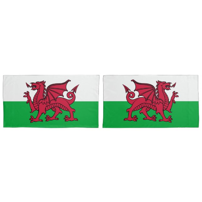 Funda De Cojín Bandera celta del Dragón Rojo en Gales y Gales (Anverso - Set)