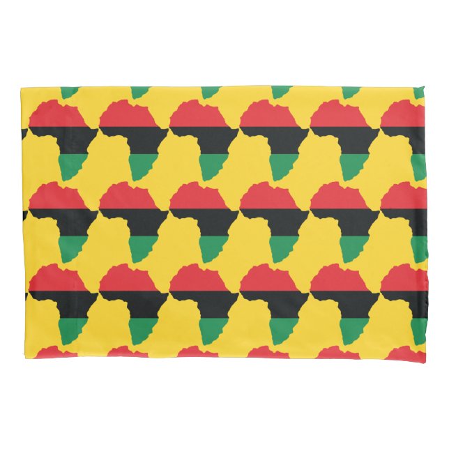 Funda De Cojín Bandera de África Roja, Negra y Verde (Anverso)