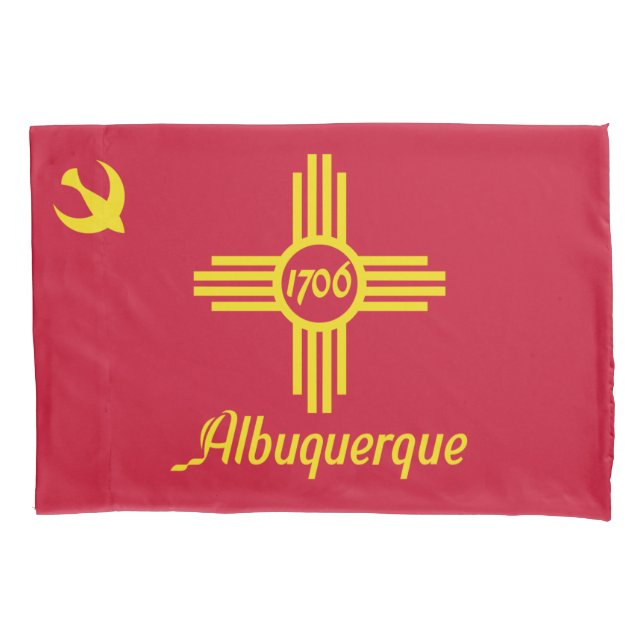 Funda De Cojín Bandera de Albuquerque (Nuevo México) (Anverso)