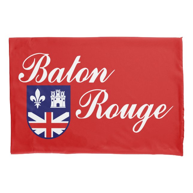 Funda De Cojín Bandera de Baton Rouge (Luisiana) (Anverso-izquierdo)