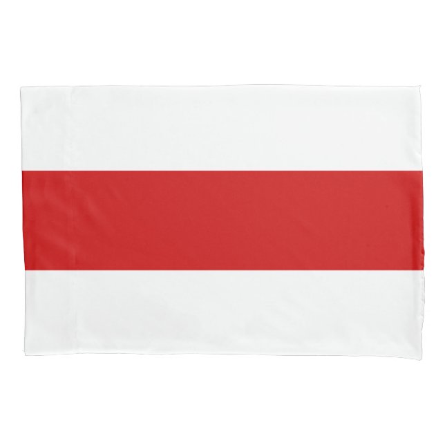 Funda De Cojín Bandera de Bielorrusia (rojo y blanco) (Anverso)