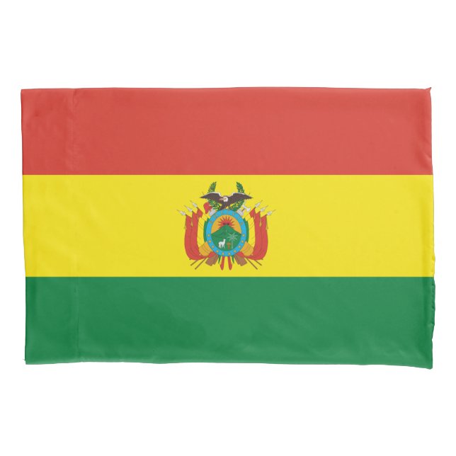 Funda De Cojín Bandera de Bolivia Patriótica (Anverso)