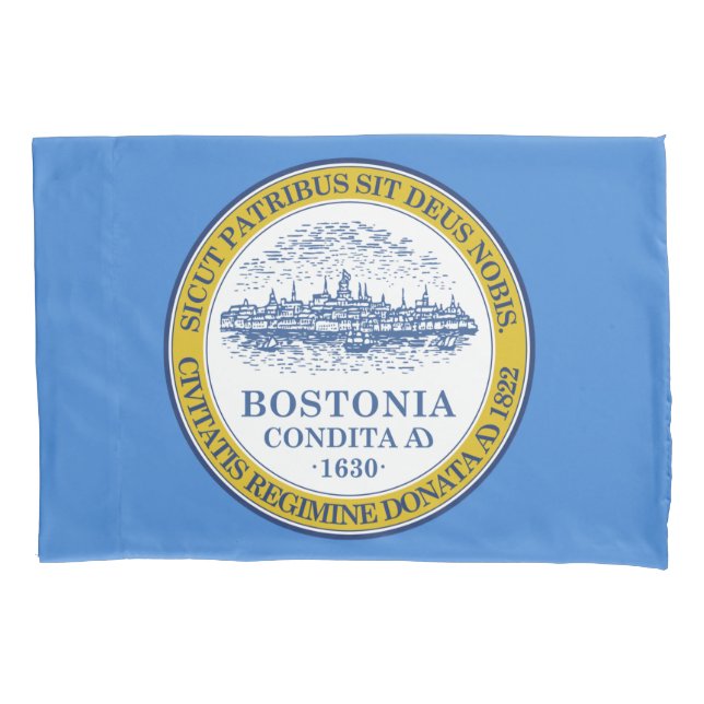 Funda De Cojín Bandera de Boston (Massachusetts) (Anverso)