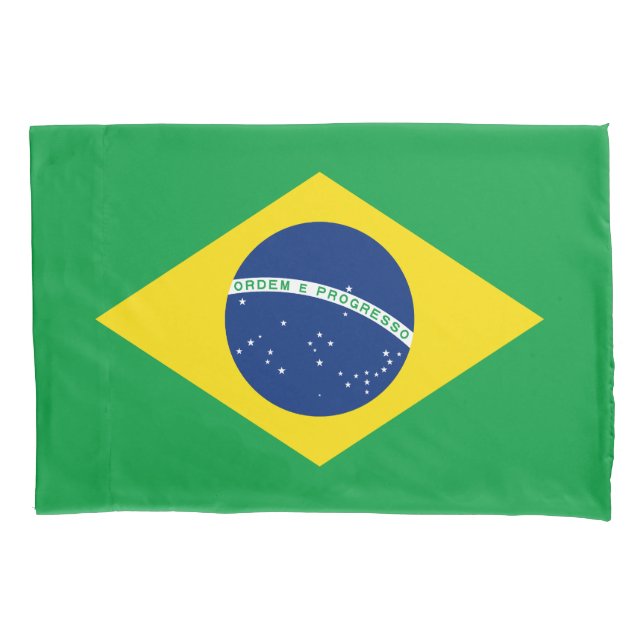 Funda De Cojín Bandera de Brasil Patriótica (Anverso)