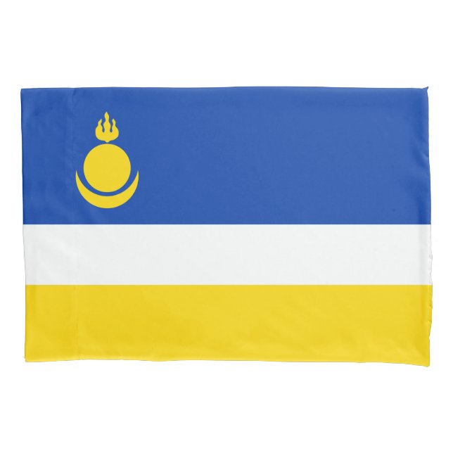 Funda De Cojín Bandera de Buryatia Patriótica (Anverso)