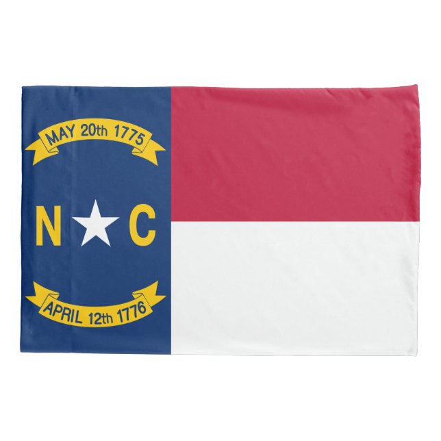 Funda De Cojín Bandera de Carolina del Norte (Reverso)