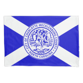 Funda De Cojín Bandera de Charlotte (Carolina del Norte)