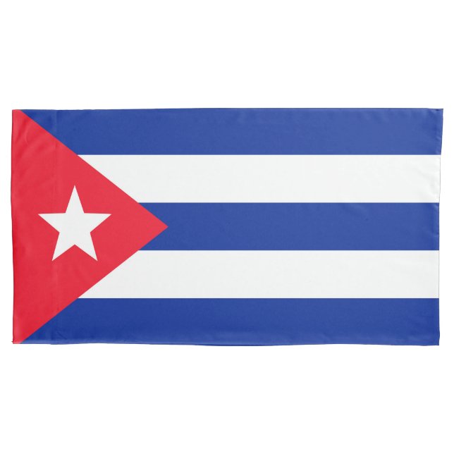 Funda De Cojín Bandera de Cuba (Anverso)