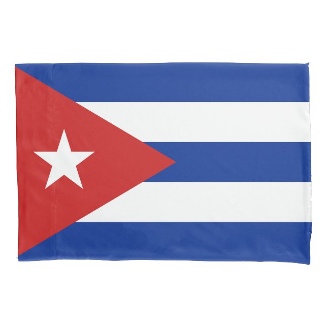 Funda De Cojín Bandera de Cuba (Anverso)
