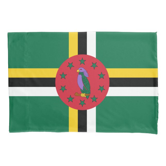 Funda De Cojín Bandera de Dominica (Anverso)