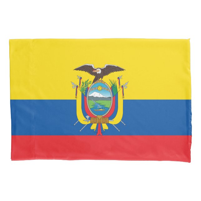 Funda De Cojín Bandera de Ecuador (Anverso)