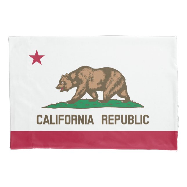 Funda De Cojín Bandera de estado de California (Anverso)