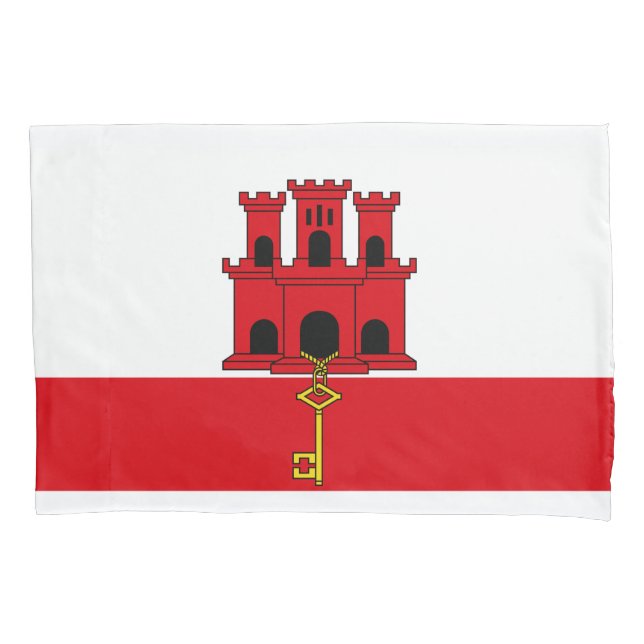 Funda De Cojín Bandera de Gibraltar (Anverso)