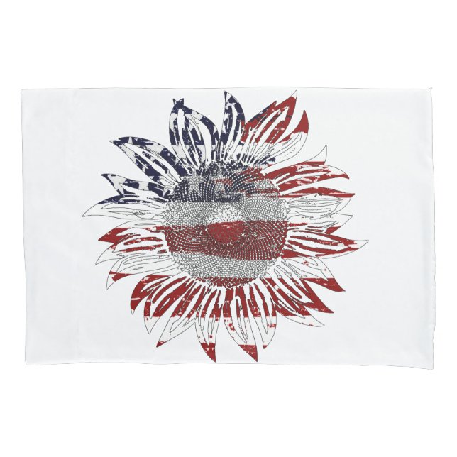Funda De Cojín bandera de girasol  (Anverso)