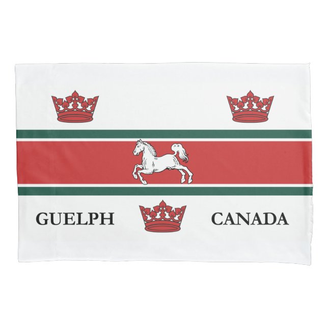 Funda De Cojín Bandera de Guelph (Ontario, Canadá) (Anverso-izquierdo)