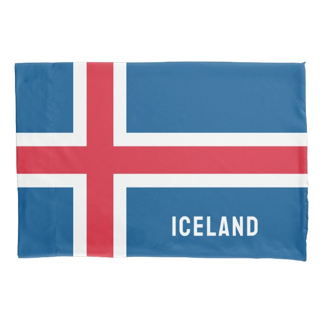 Funda De Cojín Bandera de Islandia (Anverso)