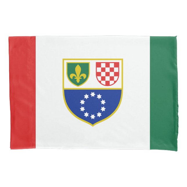 Funda De Cojín Bandera de la Federación de Bosnia y Herzegovina (Anverso)