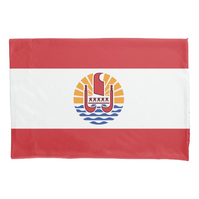 Funda De Cojín Bandera de la Polinesia Francesa (Anverso)