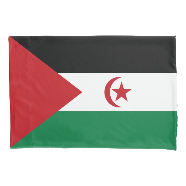 Funda De Cojín Bandera de la República Árabe Saharaui Democrática (Anverso)