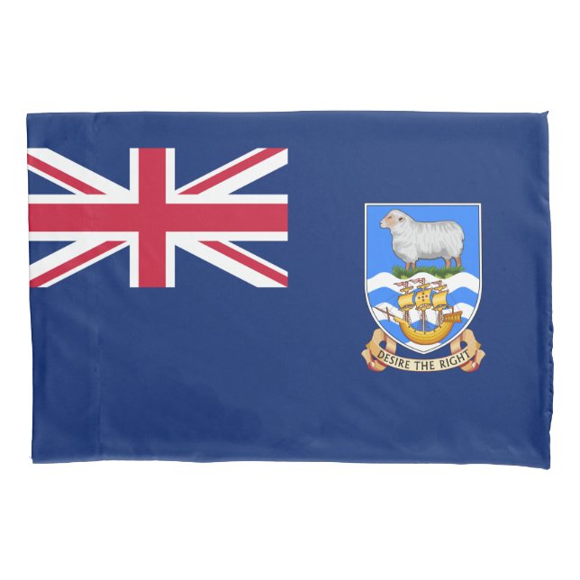 Funda De Cojín Bandera de las Islas Falkland (Territorio Británic (Anverso-izquierdo)