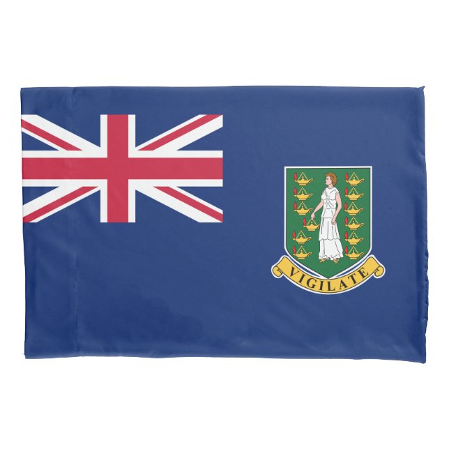 Funda De Cojín Bandera de las Islas Vírgenes Británicas (Anverso-izquierdo)