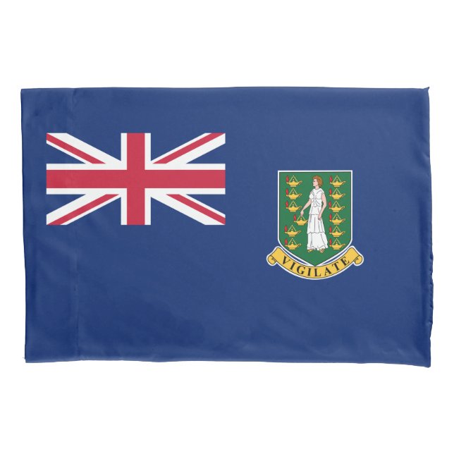 Funda De Cojín Bandera de las Islas Vírgenes Británicas (Anverso)