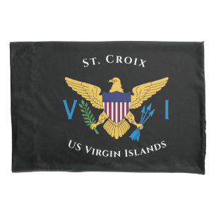 Funda De Cojín Bandera de las Islas Vírgenes de los Estados Unid