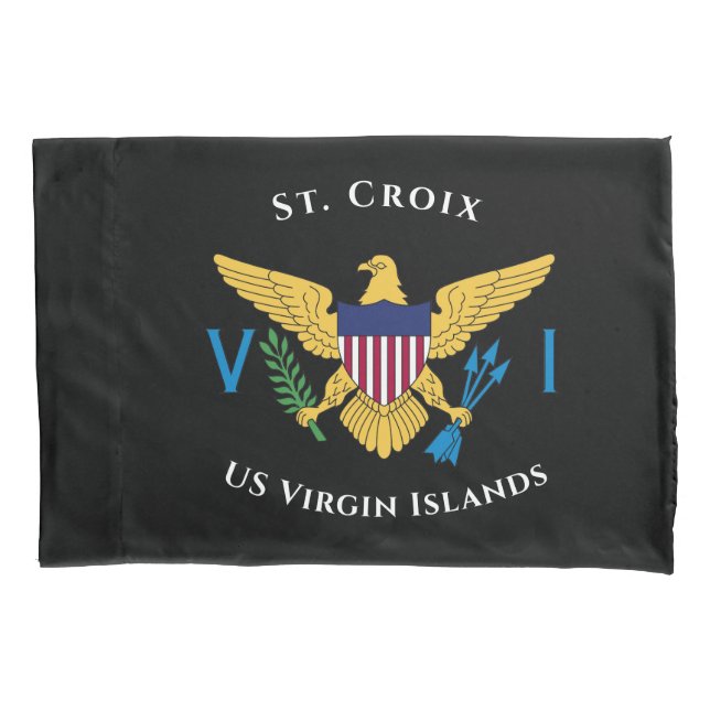 Funda De Cojín Bandera de las Islas Vírgenes de los Estados Unido (Anverso)