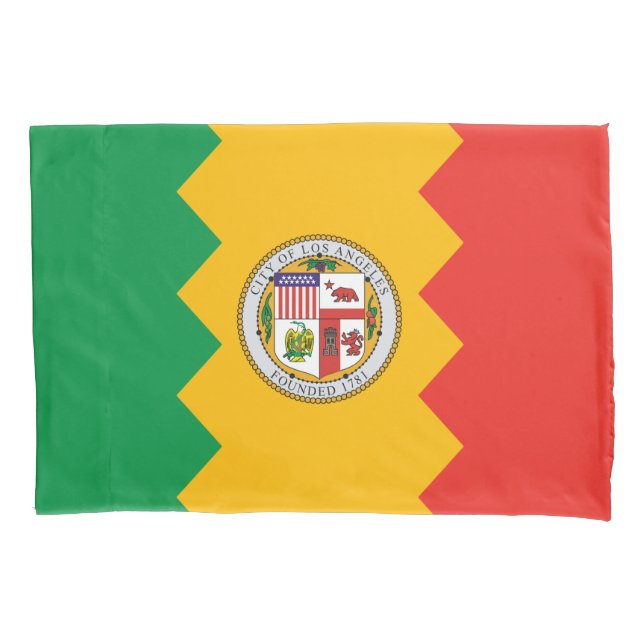 Funda De Cojín Bandera de Los Ángeles (California, Estados Unidos (Anverso)