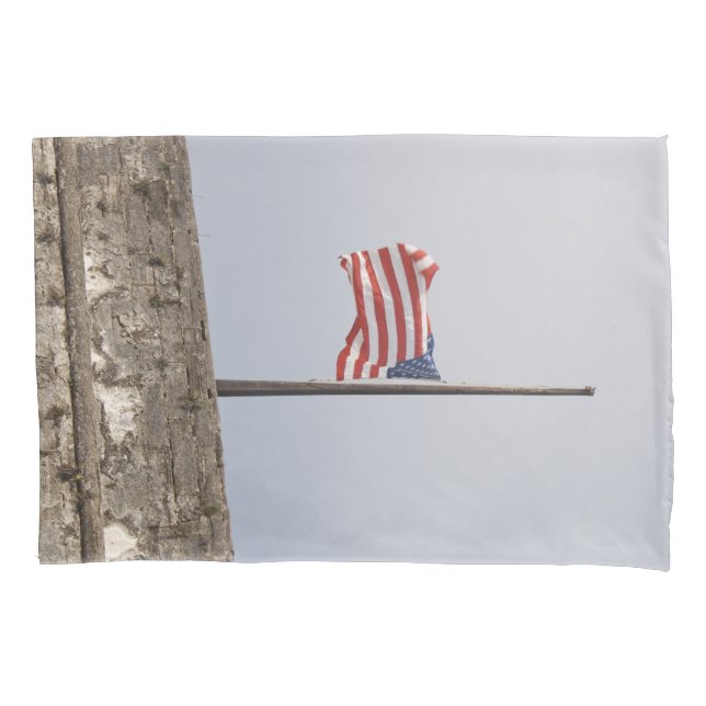 Funda De Cojín Bandera de los Estados Unidos a media asta (Estado (Anverso-izquierdo)