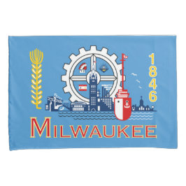 Funda De Cojín Bandera de Milwaukee (Wisconsin)
