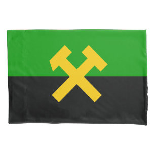 Funda De Cojín Bandera de mineros y trabajadores mineros