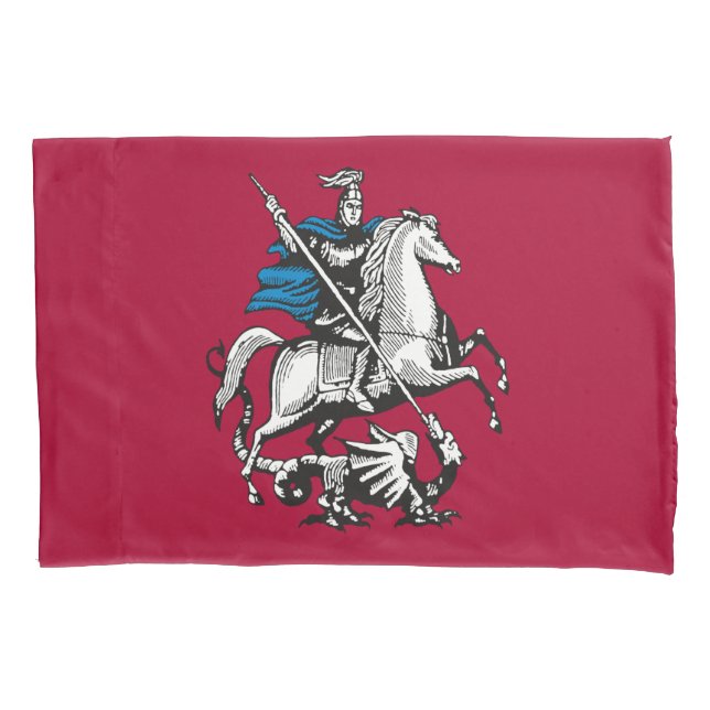 Funda De Cojín Bandera de Moscú (Capital de Rusia) (Anverso-izquierdo)