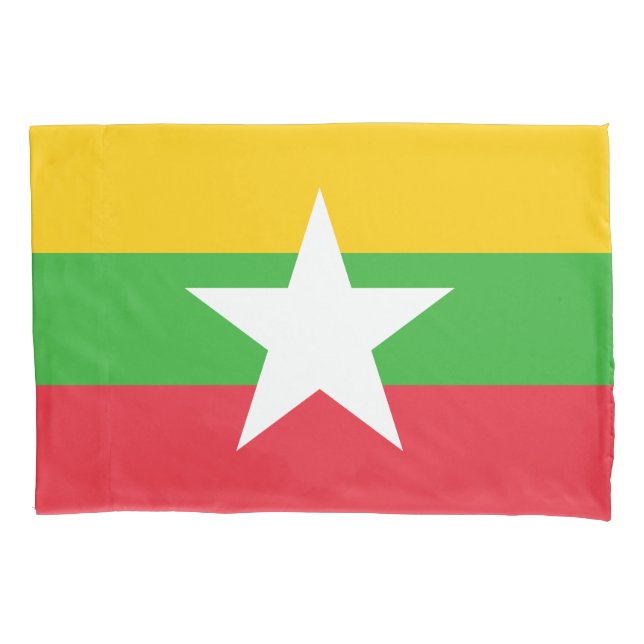 Funda De Cojín Bandera de Myanmar (Anverso)