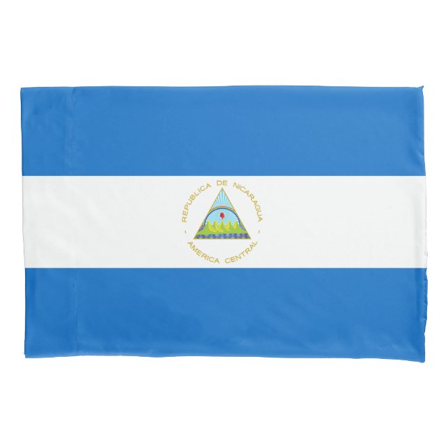Funda De Cojín Bandera de Nicaragua (Anverso)