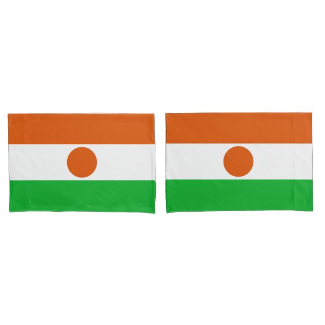 Funda De Cojín Bandera de Níger (país africano) (Anverso - Set)