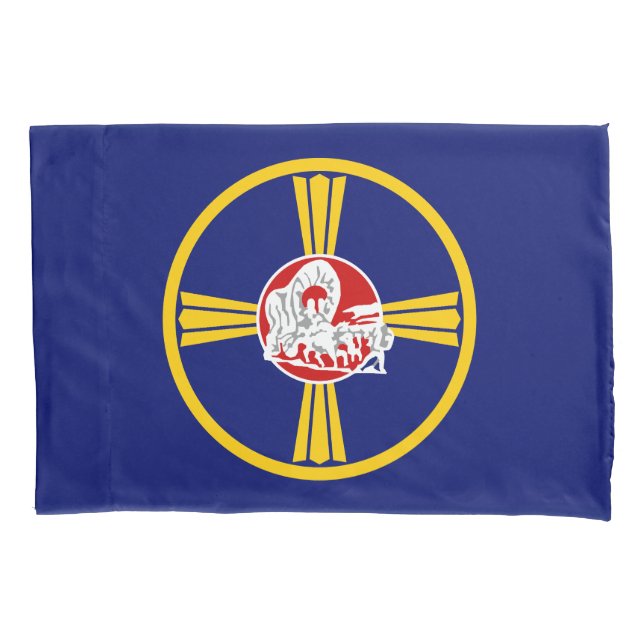 Funda De Cojín Bandera de Omaha (Nebraska) (Anverso-izquierdo)