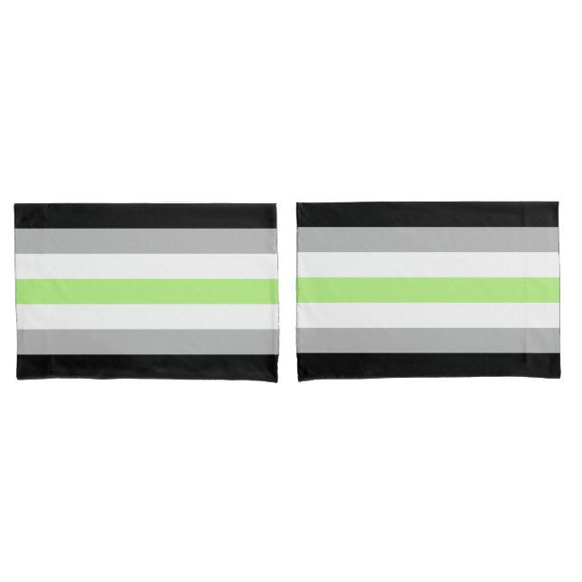 Funda De Cojín Bandera de orgullo Agender (Anverso - Set)