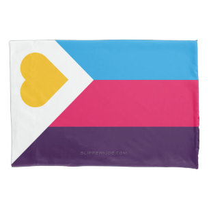 Funda De Cojín Bandera de orgullo de poliamor tricolor de Slipper
