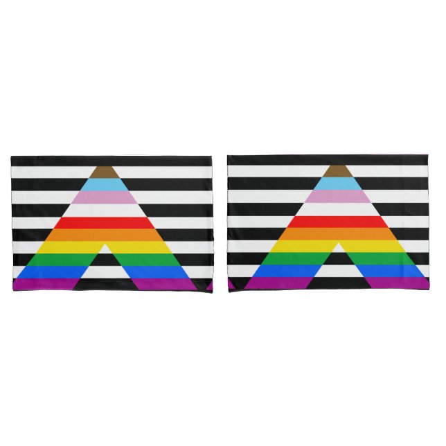 Funda De Cojín Bandera de orgullo de progreso aliado (Anverso - Set)