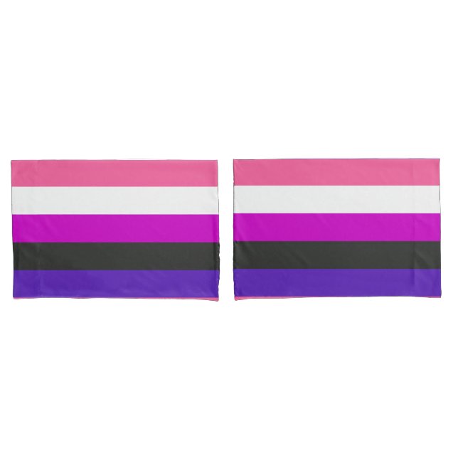 Funda De Cojín Bandera de orgullo genderfluid (Anverso - Set)