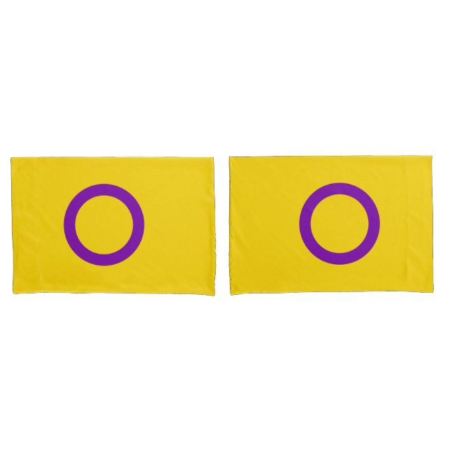 Funda De Cojín Bandera de orgullo intersexual (Anverso - Set)