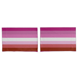 Funda De Cojín Bandera de Orgullo Lesbiana (Origen)