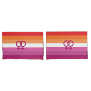 Funda De Cojín Bandera de orgullo lésbico WLW