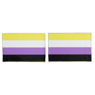 Funda De Cojín Bandera de Orgullo No Binario