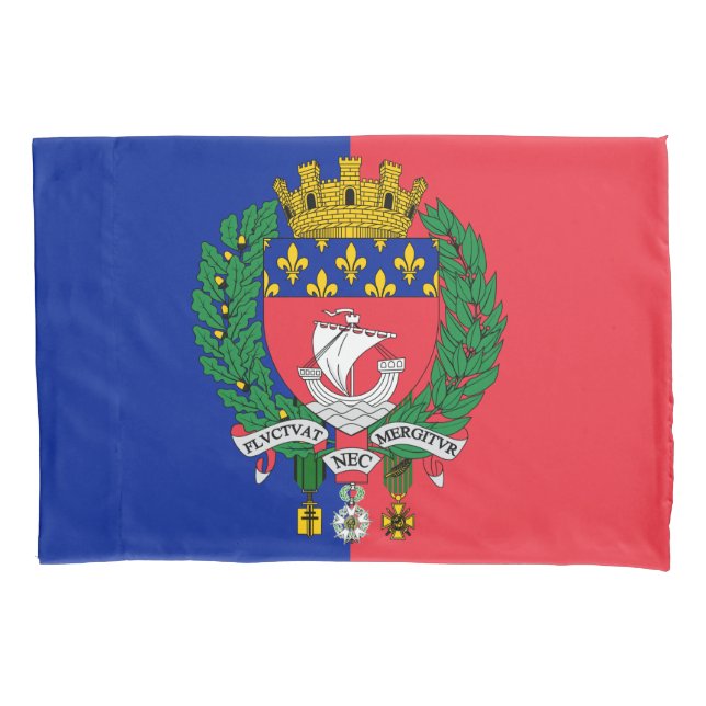 Funda De Cojín Bandera de París (Francia) (Anverso-izquierdo)