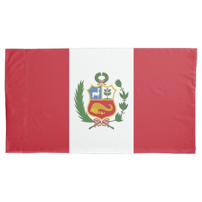 Funda De Cojín Bandera de Perú (Anverso)