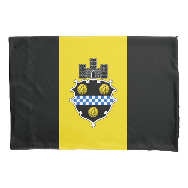 Funda De Cojín Bandera de Pittsburgh (Pennsylvania) (Anverso-izquierdo)